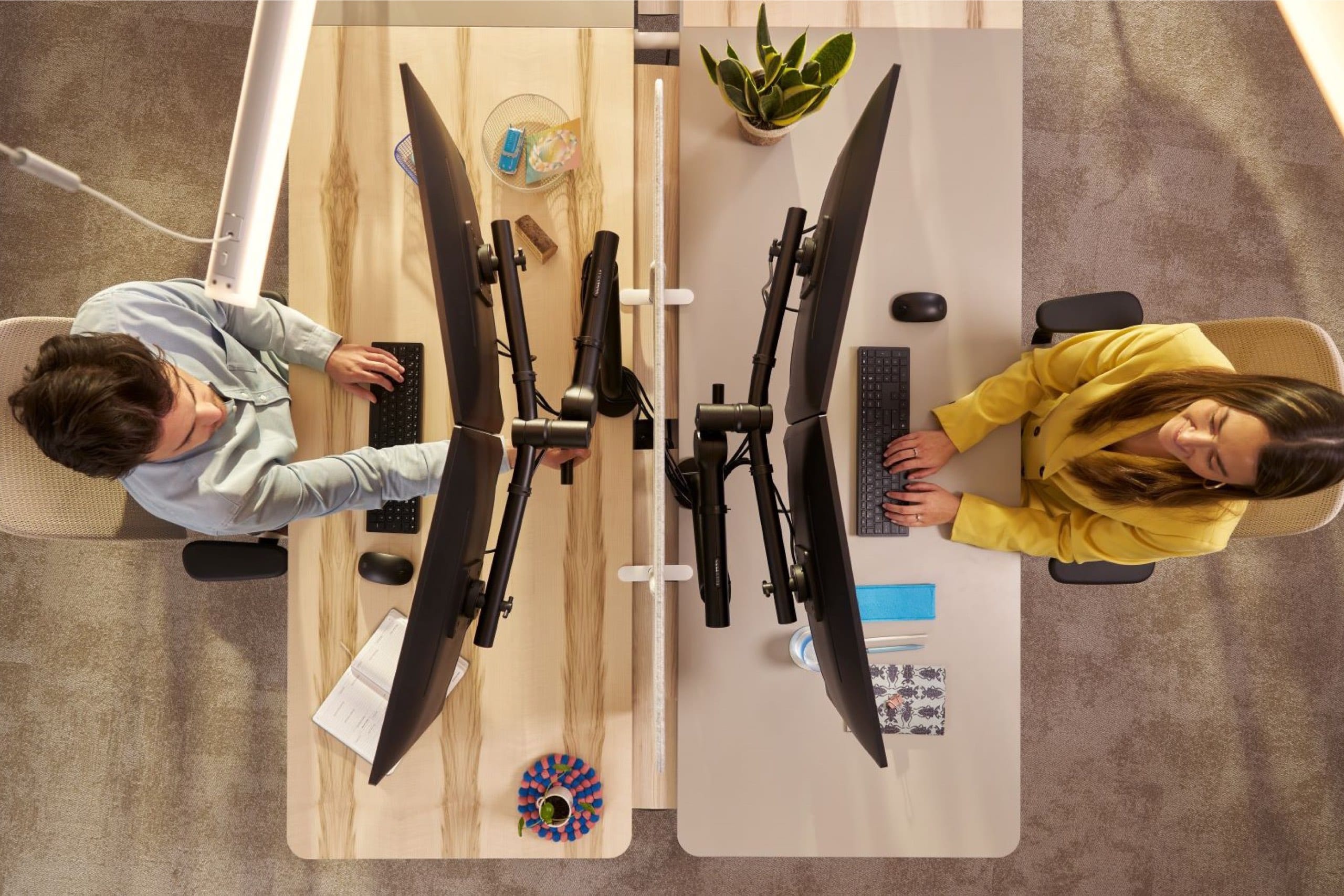 Monitorpositionierung mit Monitorarm