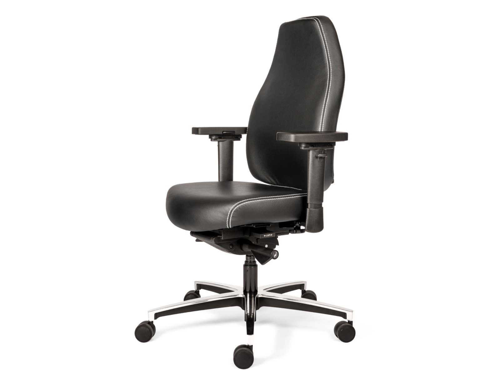 Ergonomischer Bürostuhl Therapod X aus schwarzem Leder - Bild 3