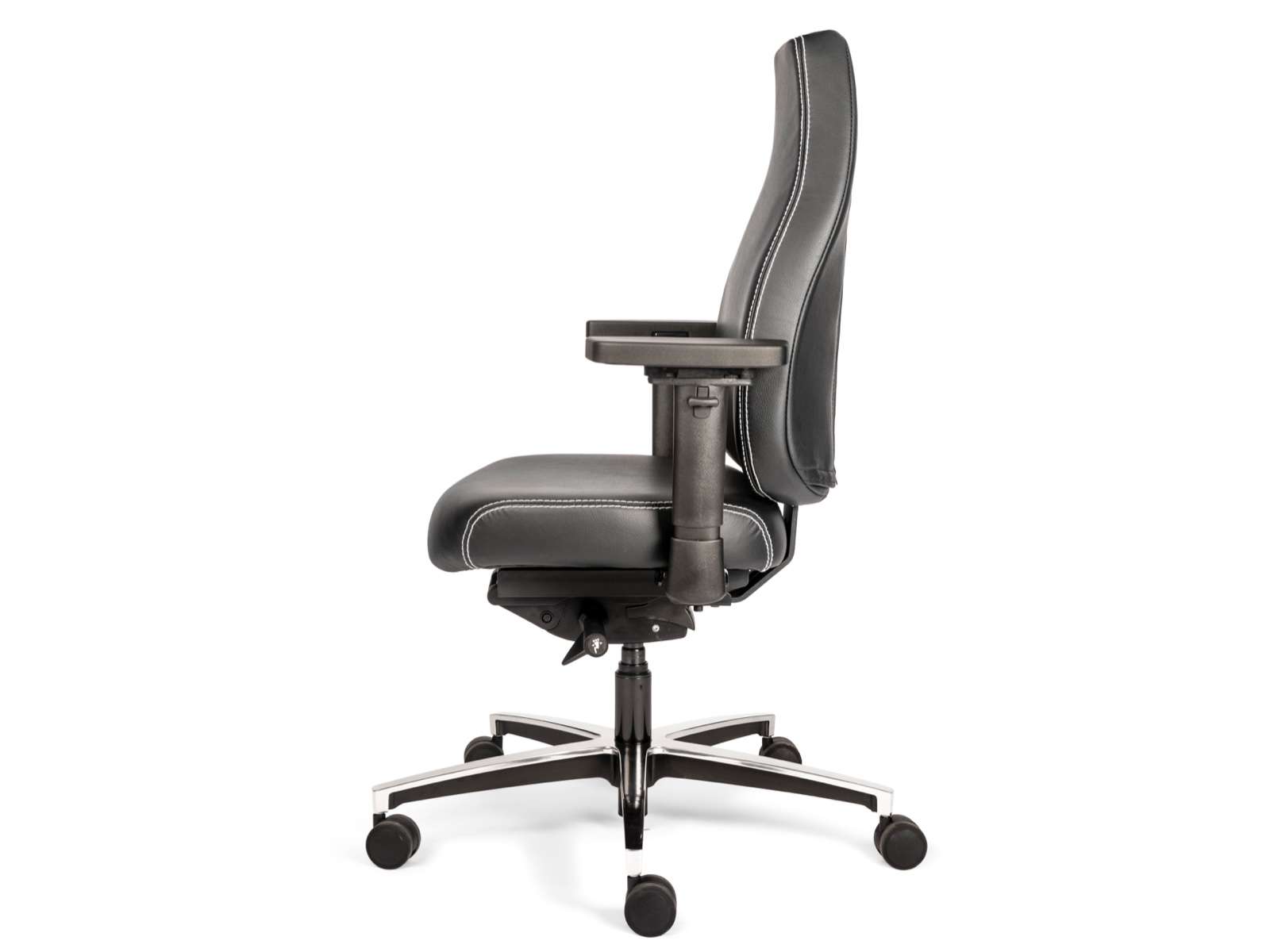 Therapod X schwarzer ergonomischer Bürostuhl aus Leder - Bild 4