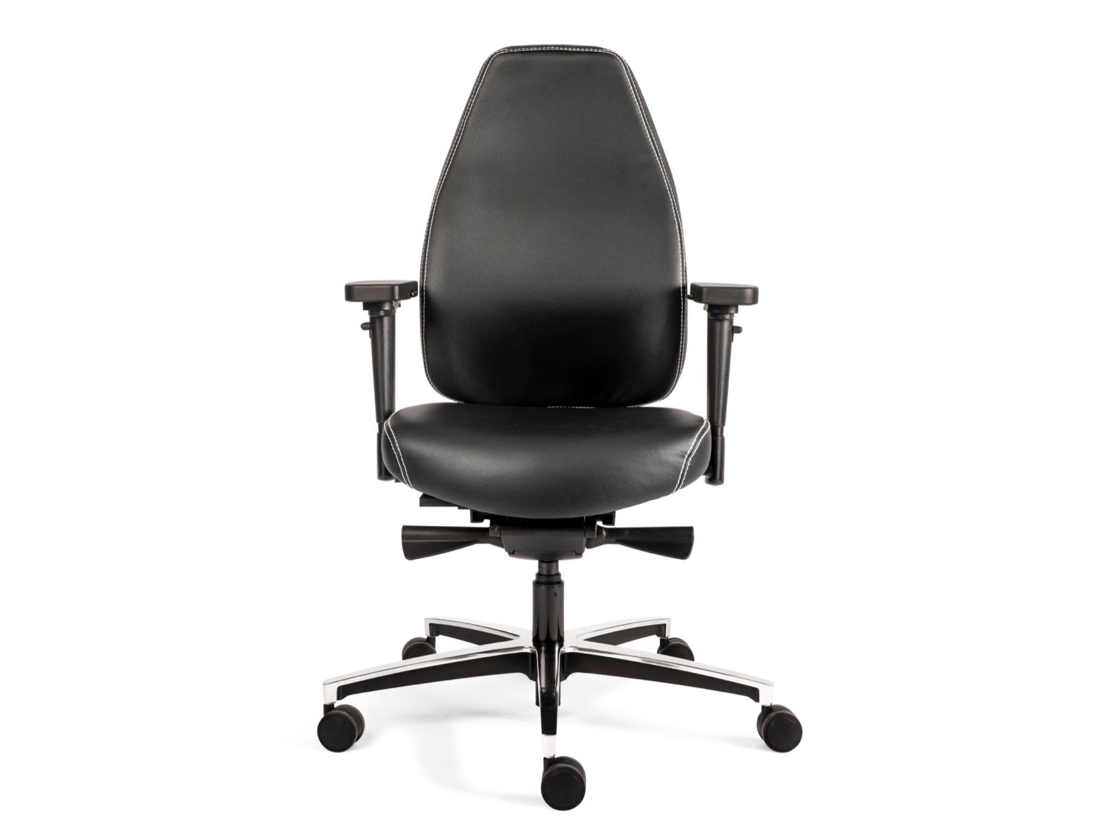 Ergonomischer Bürostuhl Therapod X aus schwarzem Leder - Bild 2